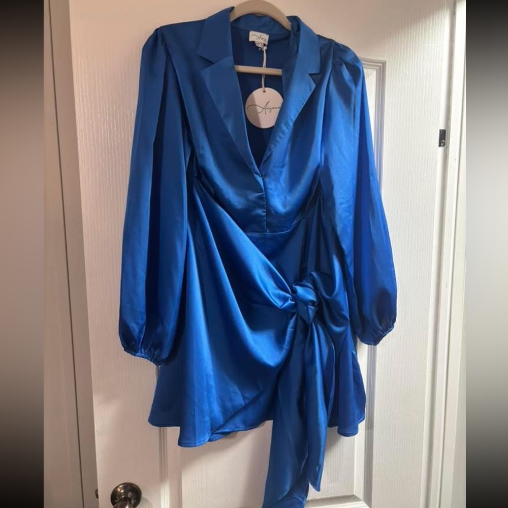 Atoir Royal Blue Long Sleeve Dress